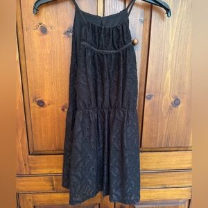 BCBGMAXAZRIA black lace print thin strap summer mini dress. Size small.EUC